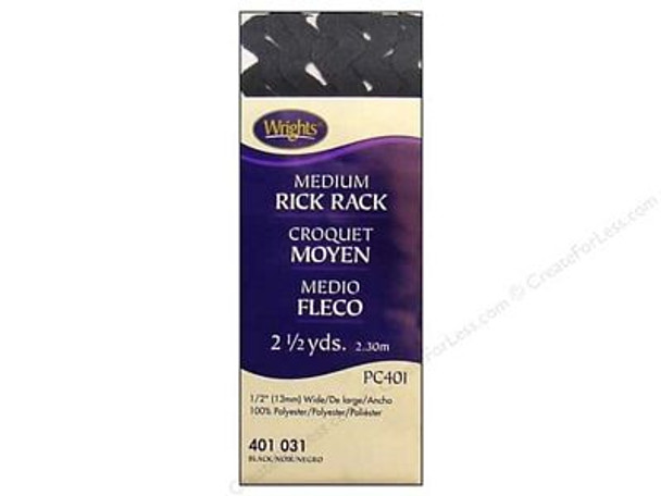 Medium Rick Rack Black