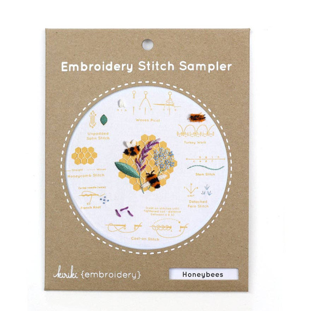 Kiriki Press - Honeybees - Embroidery Stitch Sampler