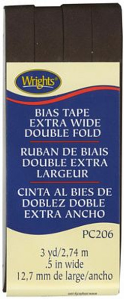 Bias Tape ExtraWide Double Fold Seal Brown 206 92 