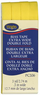 Bias Tape ExtraWide Double Fold Canary 206 86 