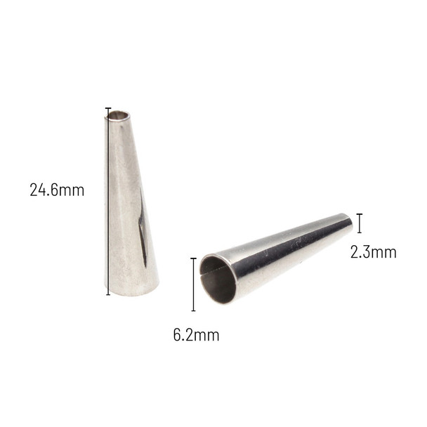 Metal Cones 24.6mm 12 Silver 12 Gold