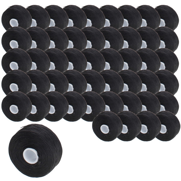 Nyline Black Size D (.30MM) 64 Yard Bobbin - Box of 50 Bobbins