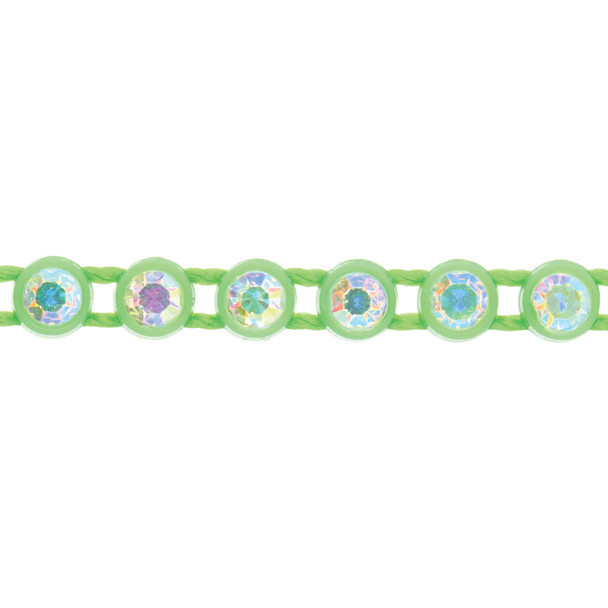 SS6 Rhinestone Banding 10 Yard Card - Green