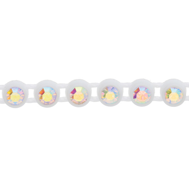 SS8 Rhinestone Banding 10 Yard Card - White