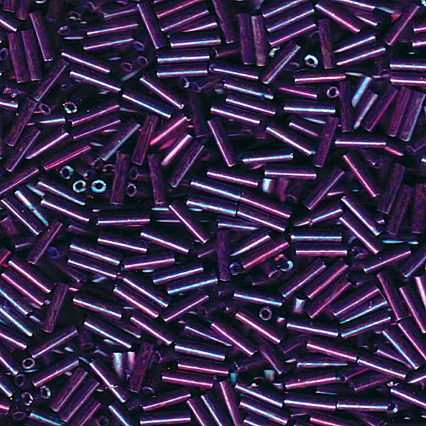 Miyuki #2 (6mm) Bugle Beads Opaque Eggplant Luster