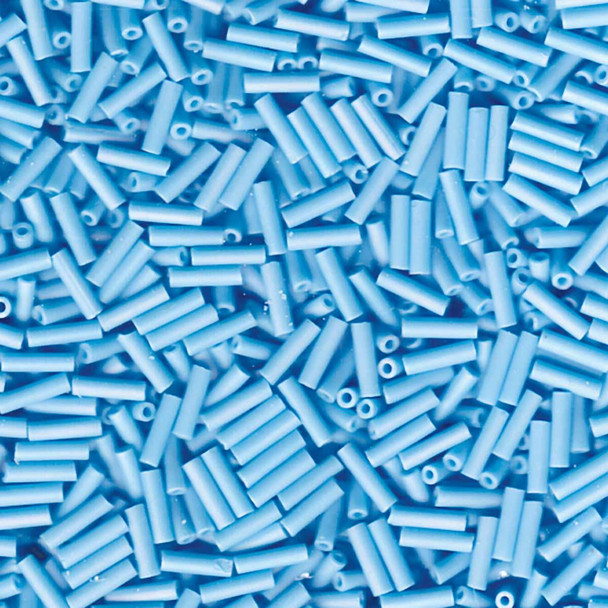 Miyuki #2 (6mm) Bugle Beads Matte Opaque Turquoise AB
