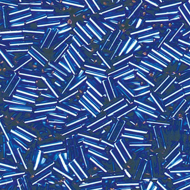 Miyuki #2 (6mm) Bugle Beads Silver Lined Sapphire