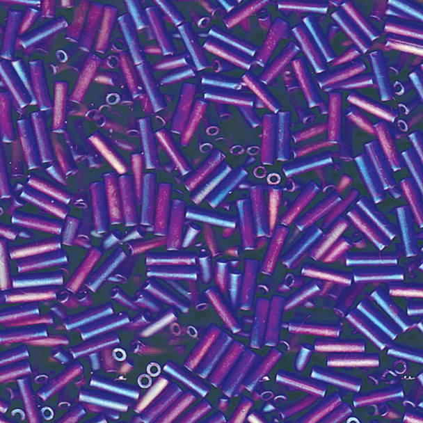 Miyuki #2 (6mm) Bugle Beads Matte Cobalt AB