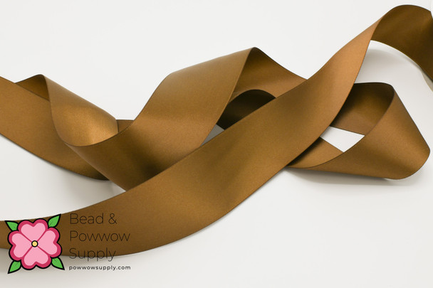 Double Face Satin Ribbon Tan - sold by the yard