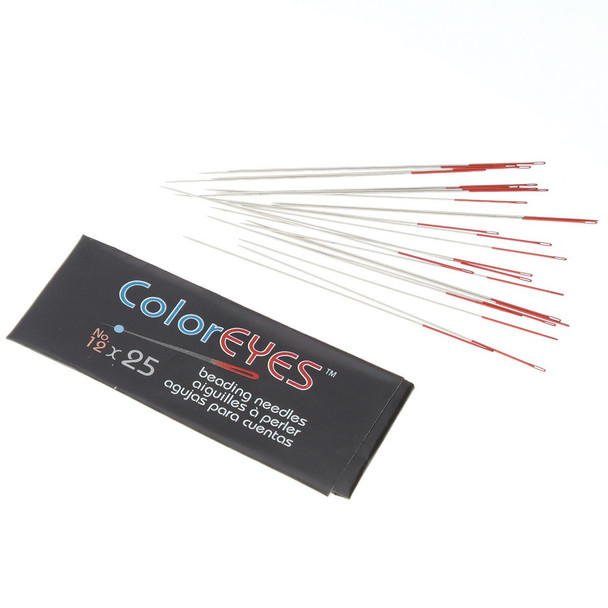ColorEyes Beading Needle Red #12 - 25 pack