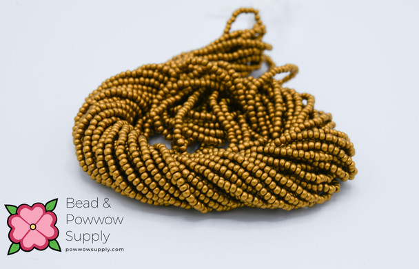 11/0 Seed Beads Metallic Matte Dark Gold