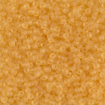 Miyuki 11/0 Seed Beads Matte Transparent Light Topaz