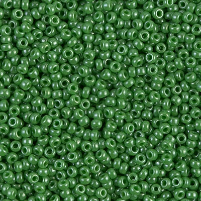 Miyuki 11/0 Seed Beads Opaque Jade Green Luster