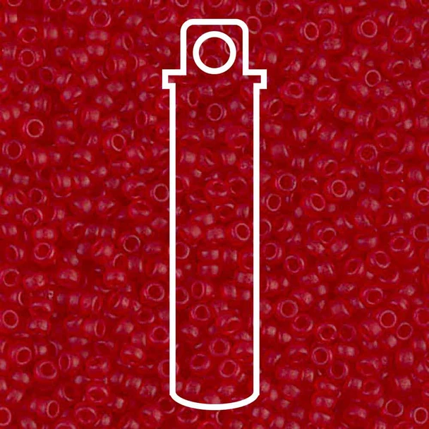 Miyuki 11/0 Seed Beads Matte Transparent Red