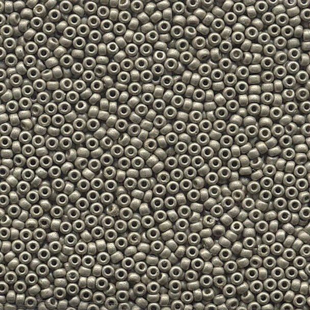 Miyuki 11/0 Seed Beads Duracoat Galvanized Matte Light Pewter