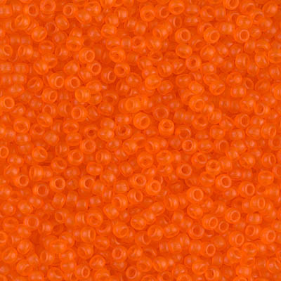 Miyuki 11/0 Seed Beads Matte Transparent Orange