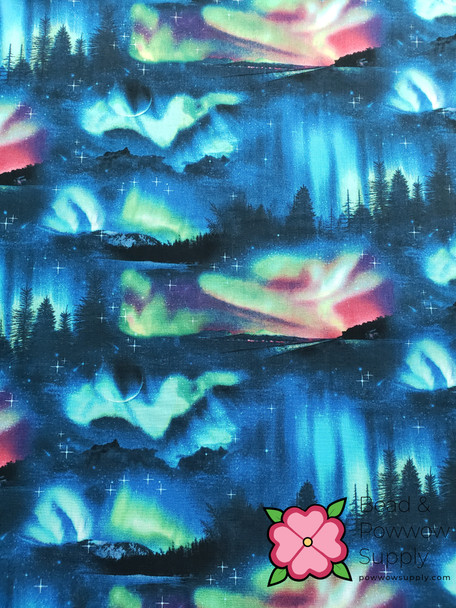 Aurora Black Landscape Medley  - 100% Cotton Fabric