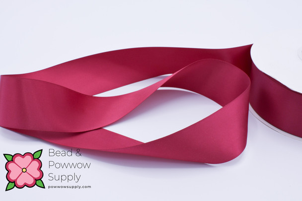 7/8" Double Face Satin Ribbon Raspberry - sold by the yard