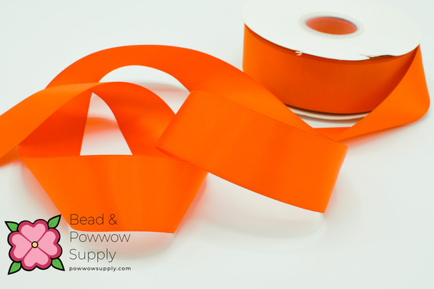 7/8" Double Face Satin Ribbon Orange - sold by the yard