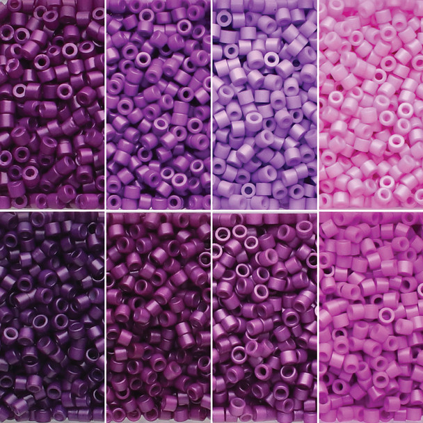 11/0 Linea Beads Mix Violet Vibes - 8 colors, 6 grams each