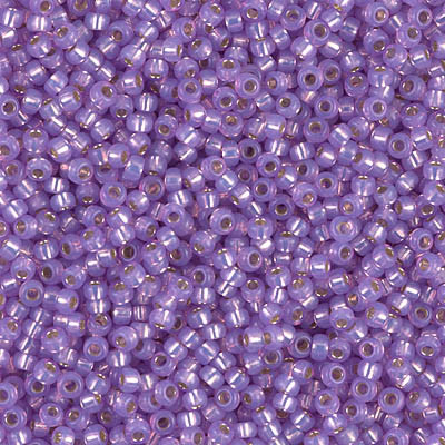 Miyuki 11/0 Seed Beads Lilac Silver Lined Alabaster