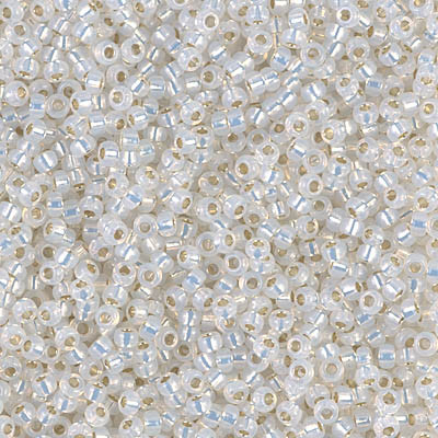 Miyuki 11/0 Seed Beads Gilt Lined Opal
