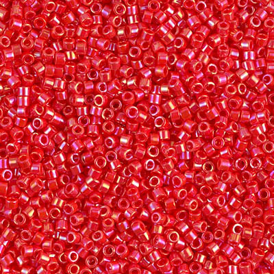 11/0 Delica Bead Opaque Light Siam AB