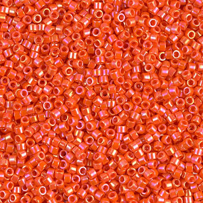 11/0 Delica Bead Opaque Orange AB
