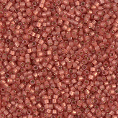 11/0 Delica Bead Silver Lined Duracoat Semi-Frosted Papaya