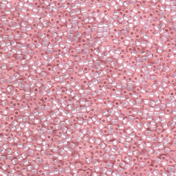 11/0 Delica Bead Silver Lined Light Pink  Alabaster Dyed
