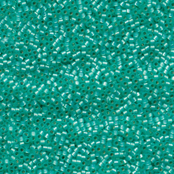 11/0 Delica Bead Silver Lined Mint Green Alabaster Dyed