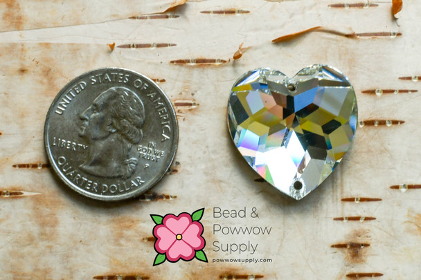 Swarovski 3285 Heart 24mm Crystal Sew-on (sold invidually)