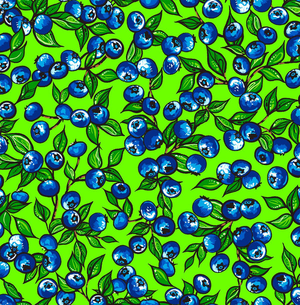 Blueberry by Carla Joseph Green  - 100% Cotton Fabric