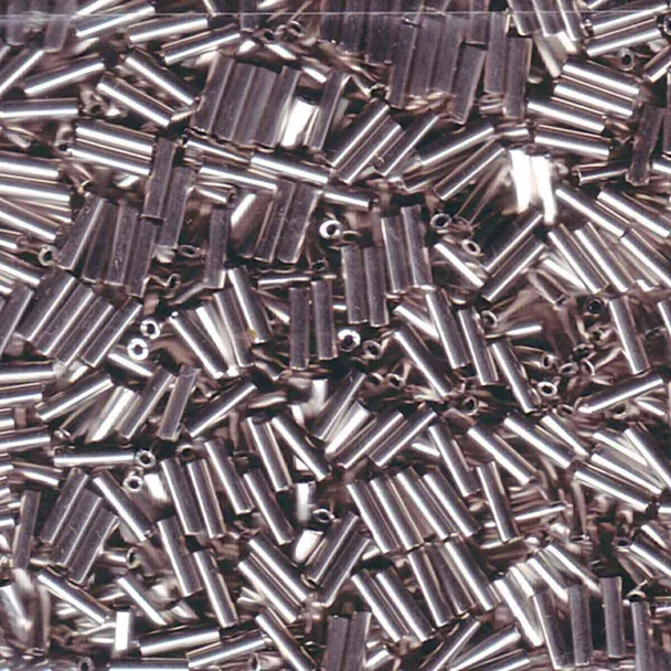 Miyuki #2 (6mm) Bugle Beads Palladium Plated