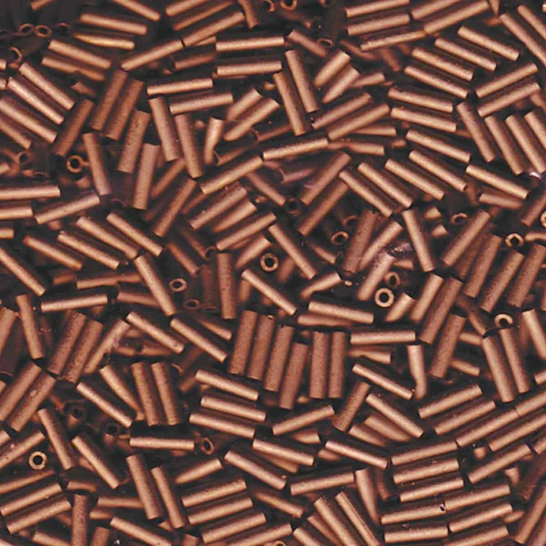 Miyuki #2 (6mm) Bugle Beads Matte Metallic Dark Bronze