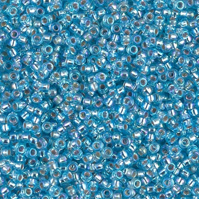 Miyuki 11/0 Seed Beads Silver Lined Aqua AB