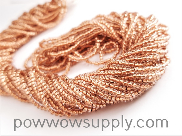 11/0 Seed Beads Crystal-Copper Lined