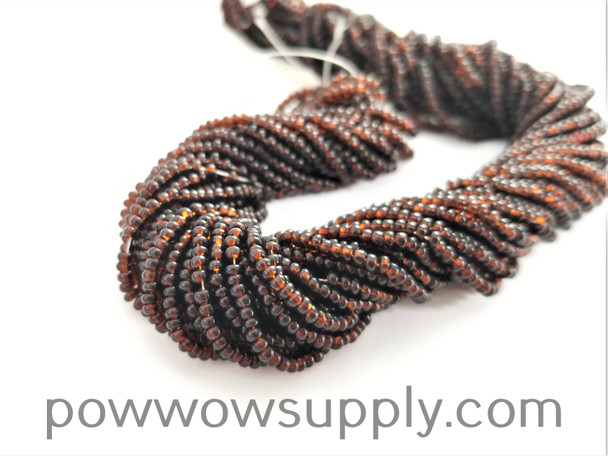 12/0 Seed Beads Transparent Dark Smoke Topaz