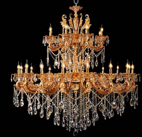 2 Tier Crystal Chandelier DL 1728 24 Lights