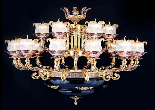 Two Tier Crystal Chandelier DL 9402 18 Lights