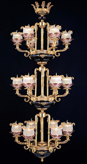 Three Tier Crystal Chandelier DL 9400 18 Lights