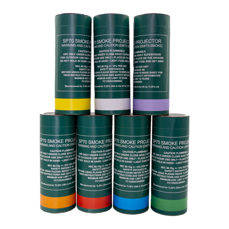 SP70 Smoke Grenade 12-Pack — all six colours