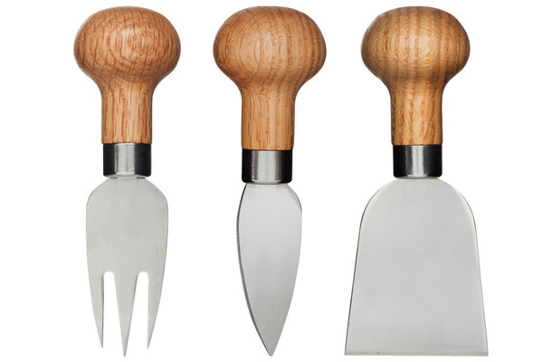 Oak cheese set, 3 pcs