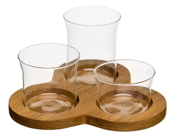 Oak serving set, 4 pcs