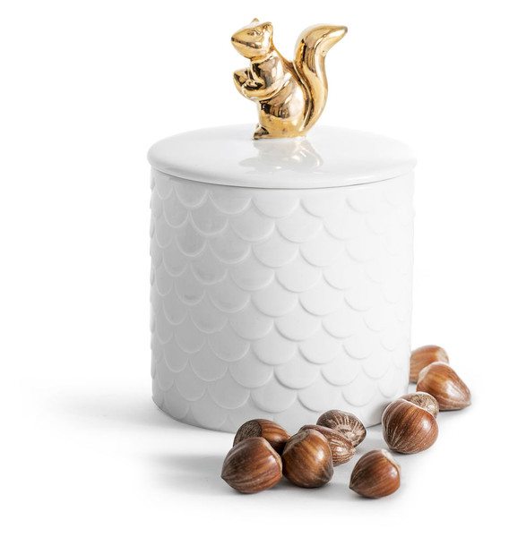 Squirrel container with lid