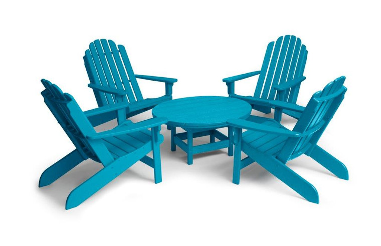 Breezesta Shoreline Conversation 5 Piece Set In Lagoon