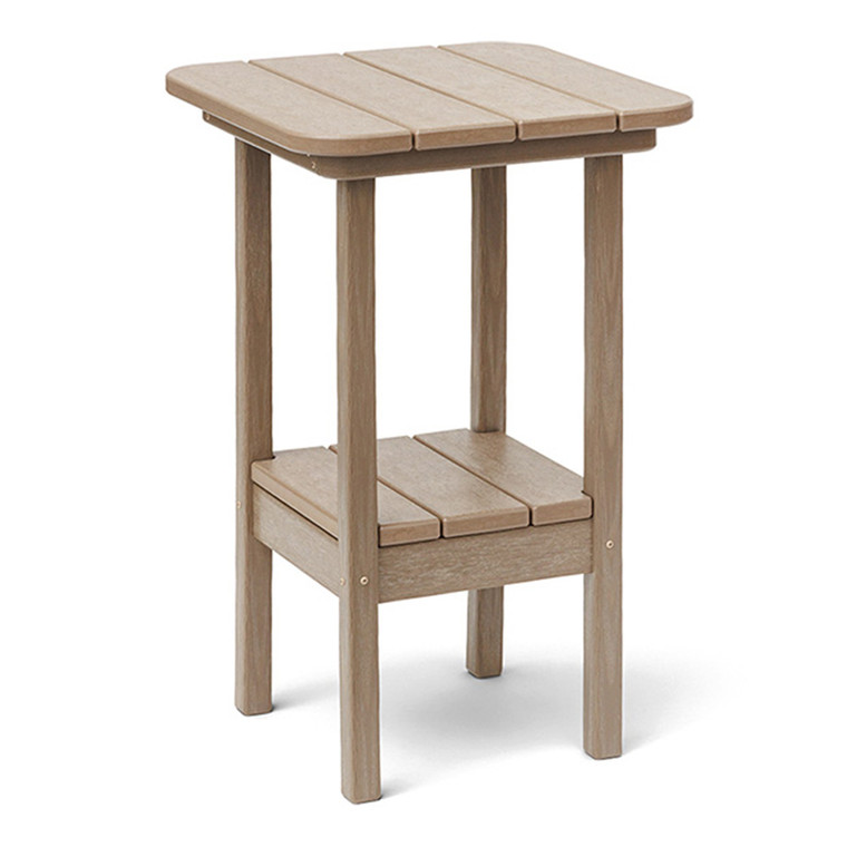 Breezesta 21" Square Bar Side Table & Shelf