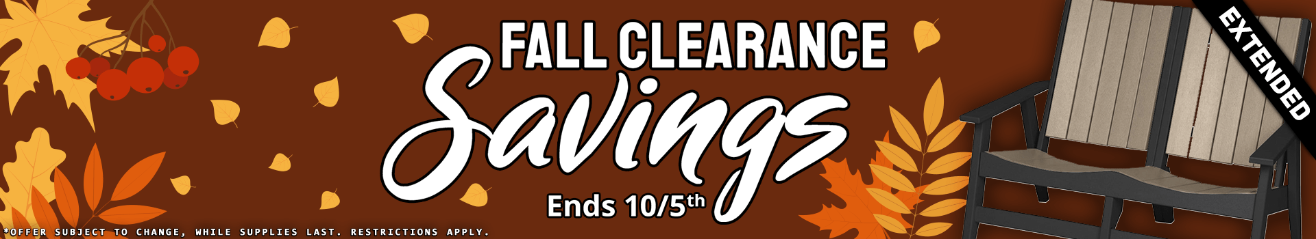 Fall Clearance Sale