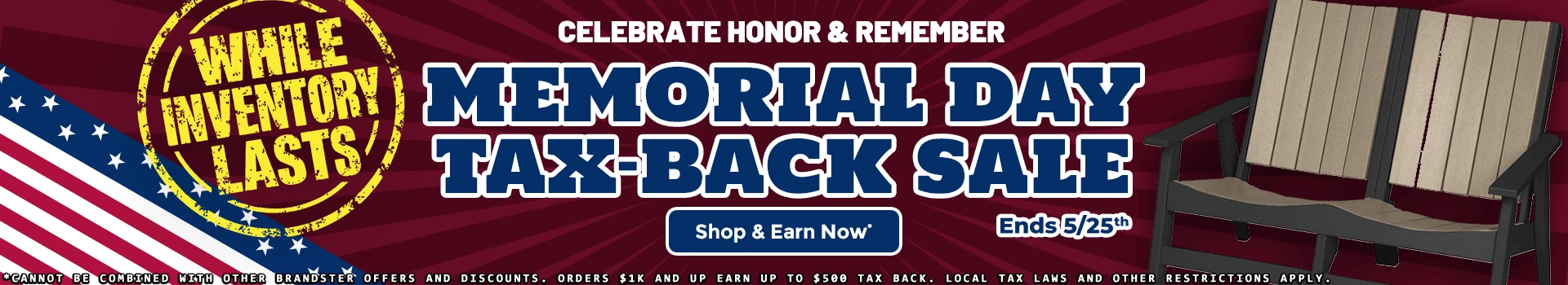 Memorial Day Tax-Back Sale
