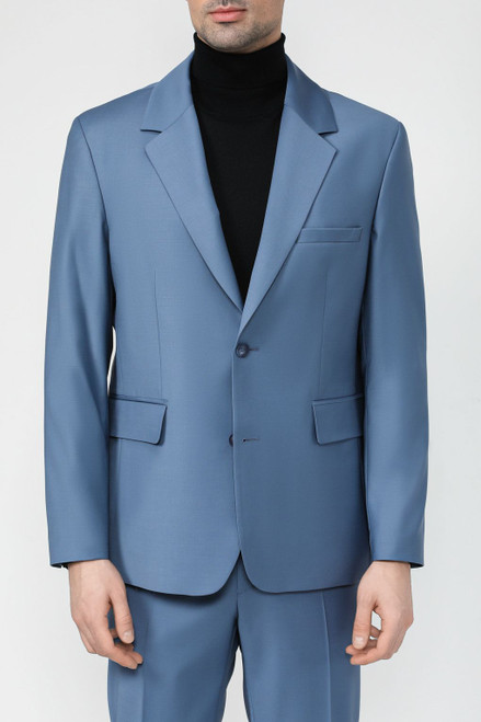 The Azure Executive Two-Button Blazer